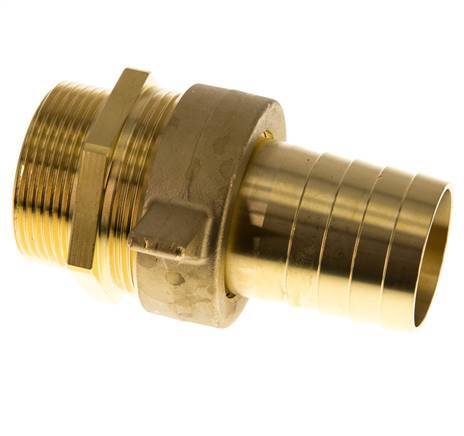 38 mm & G1-1/2'' Messing Slangpilaar BuitendraadConische Afdichting NBR Afdichting Vleugelmoer