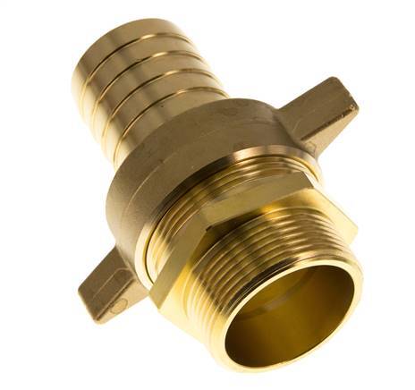38 mm & G1-1/2'' Messing Slangpilaar BuitendraadConische Afdichting NBR Afdichting Vleugelmoer
