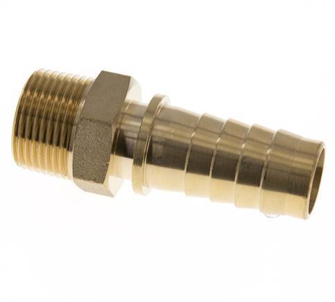 25x40 mm & R1'' Messing Slangpilaar met Buitendraad DIN EN 14423