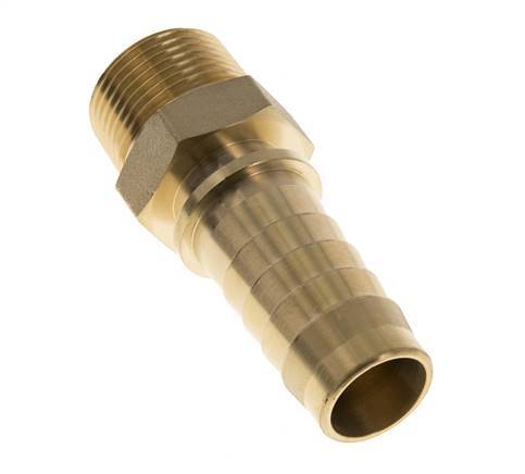 25x40 mm & R1'' Messing Slangpilaar met Buitendraad DIN EN 14423