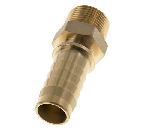 25x40 mm & R1'' Messing Slangpilaar met Buitendraad DIN EN 14423