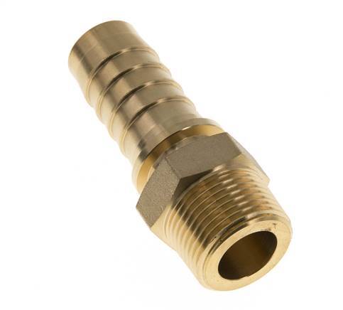 25x40 mm & R1'' Messing Slangpilaar met Buitendraad DIN EN 14423