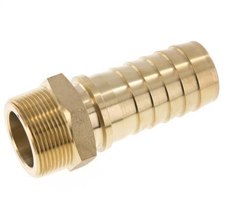 38x54 mm & R1-1/2'' Messing Slangpilaar met Buitendraad DIN EN 14423