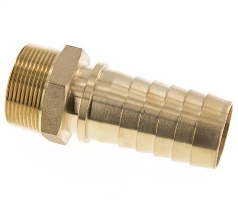 38x54 mm & R1-1/2'' Messing Slangpilaar met Buitendraad DIN EN 14423