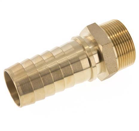 38x54 mm & R1-1/2'' Messing Slangpilaar met Buitendraad DIN EN 14423