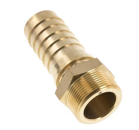 38x54 mm & R1-1/2'' Messing Slangpilaar met Buitendraad DIN EN 14423