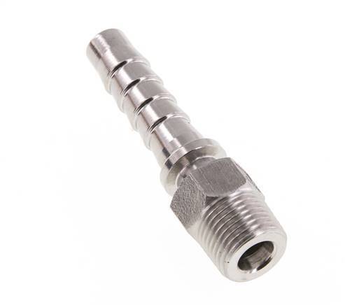13x25 mm & R1/2'' RVS 1.4301 Slangpilaar met Buitendraad DIN EN 14423