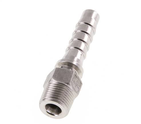 13x25 mm & R1/2'' RVS 1.4301 Slangpilaar met Buitendraad DIN EN 14423