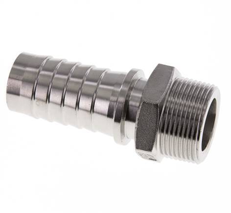 32x48 mm & R1-1/4'' RVS 1.4301 Slangpilaar met Buitendraad DIN EN 14423