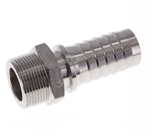 32x48 mm & R1-1/4'' RVS 1.4301 Slangpilaar met Buitendraad DIN EN 14423
