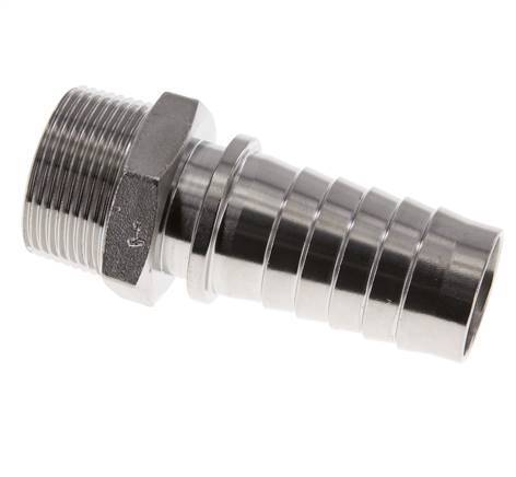 32x48 mm & R1-1/4'' RVS 1.4301 Slangpilaar met Buitendraad DIN EN 14423
