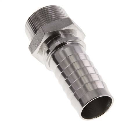 32x48 mm & R1-1/4'' RVS 1.4301 Slangpilaar met Buitendraad DIN EN 14423