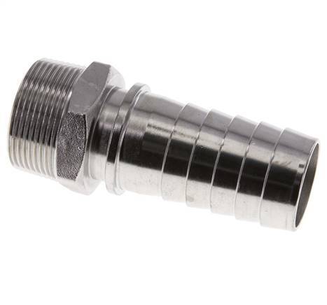 38x54 mm & R1-1/2'' RVS 1.4301 Slangpilaar met Buitendraad DIN EN 14423
