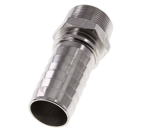 38x54 mm & R1-1/2'' RVS 1.4301 Slangpilaar met Buitendraad DIN EN 14423