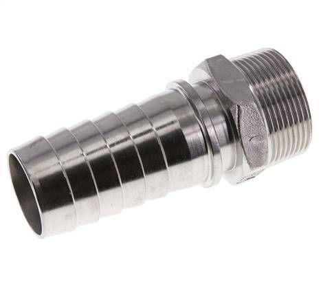 38x54 mm & R1-1/2'' RVS 1.4301 Slangpilaar met Buitendraad DIN EN 14423