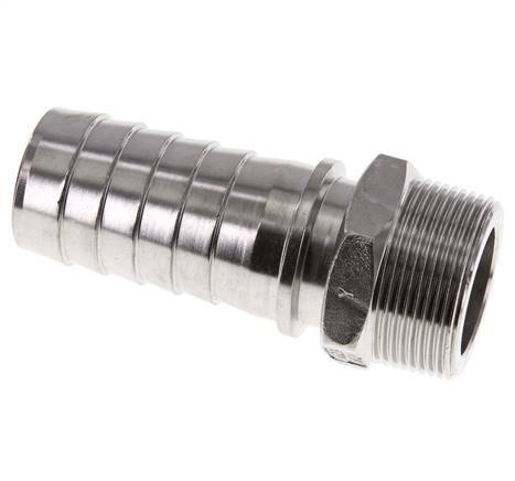 38x54 mm & R1-1/2'' RVS 1.4301 Slangpilaar met Buitendraad DIN EN 14423
