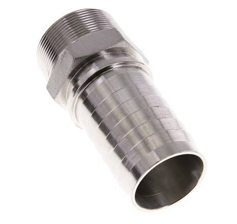 50x68 mm & R2'' RVS 1.4301 Slangpilaar met Buitendraad DIN EN 14423