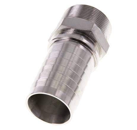 50x68 mm & R2'' RVS 1.4301 Slangpilaar met Buitendraad DIN EN 14423