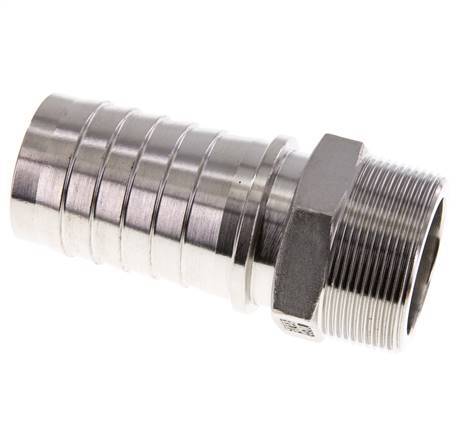 50x68 mm & R2'' RVS 1.4301 Slangpilaar met Buitendraad DIN EN 14423