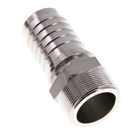 50x68 mm & R2'' RVS 1.4301 Slangpilaar met Buitendraad DIN EN 14423