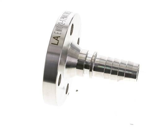 25x40 mm Stainless Steel 1.4401 Hose Pillar with Flange PN 10/16/25/40 DIN EN 14423 / DIN 2826