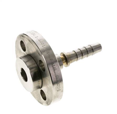 13x25 mm RVS 1.4401 Slangpilaar met Draaibare Flensverbinding PN 10/16/25/40 DIN EN 14423 / DIN 2826