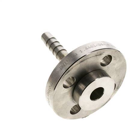 13x25 mm RVS 1.4401 Slangpilaar met Draaibare Flensverbinding PN 10/16/25/40 DIN EN 14423 / DIN 2826