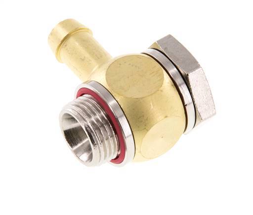 9 mm & G3/8'' Messing L-Slangpilaar Met Buitendraad Elastomeer Afdichting Draaibaar