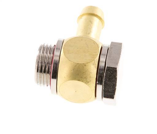 9 mm & G3/8'' Messing L-Slangpilaar Met Buitendraad Elastomeer Afdichting Draaibaar