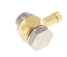 9 mm & G3/8'' Messing L-Slangpilaar Met Buitendraad Elastomeer Afdichting Draaibaar