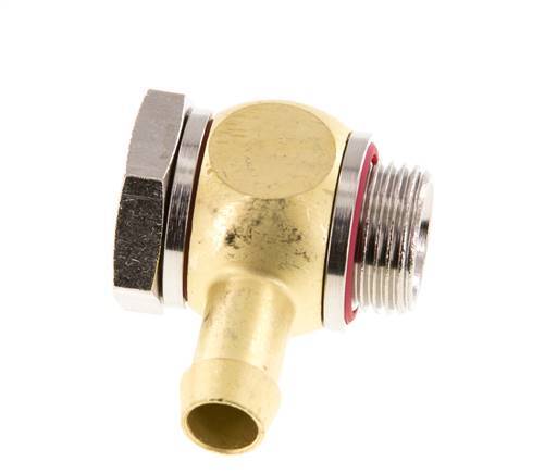 9 mm & G3/8'' Messing L-Slangpilaar Met Buitendraad Elastomeer Afdichting Draaibaar