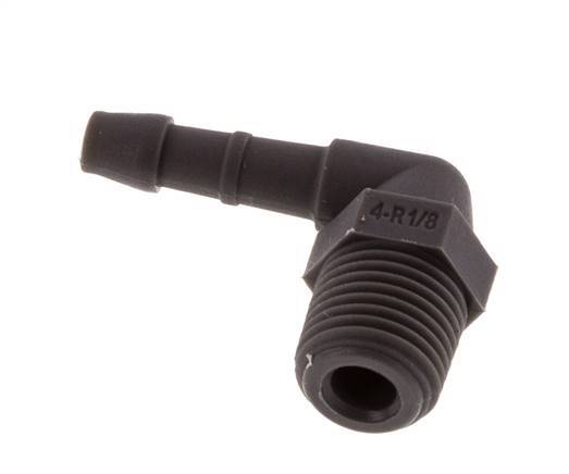 4 mm & R1/8'' PA 6 L-Slangpilaar Met Buitendraad [20 Stuks]