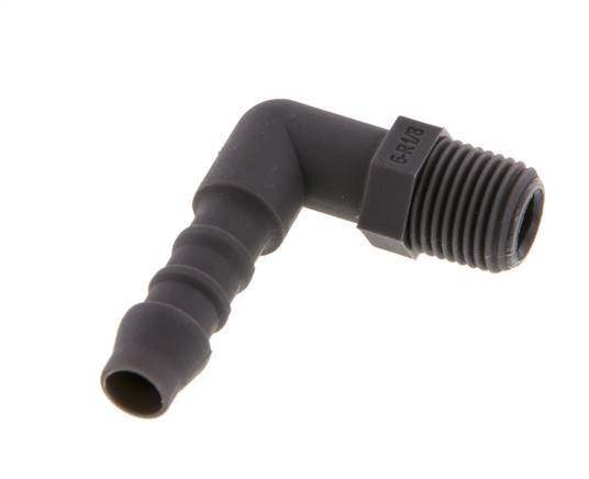 6 mm & R1/8'' PA 6 L-Slangpilaar Met Buitendraad [10 Stuks]