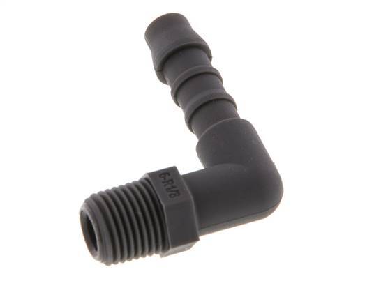 6 mm & R1/8'' PA 6 L-Slangpilaar Met Buitendraad [10 Stuks]