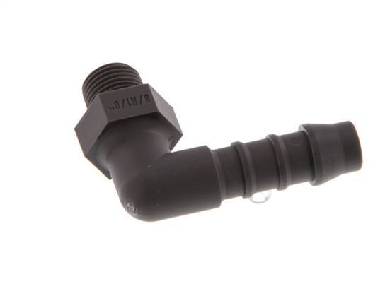 8 mm & R1/8'' PA 6 L-Slangpilaar Met buitendraad [5 Stuks]
