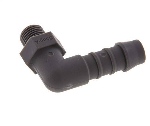9 mm & R1/8'' PA 6 L-Slangpilaar Met buitendraad [5 Stuks]