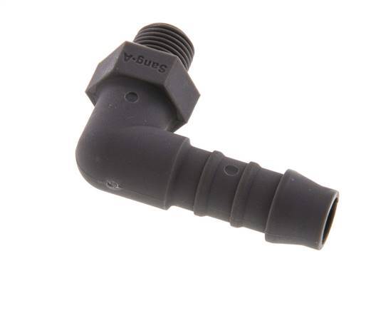 9 mm & R1/8'' PA 6 L-Slangpilaar Met buitendraad [5 Stuks]