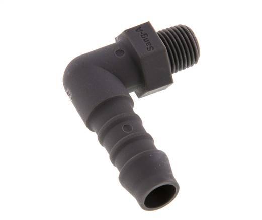 9 mm & R1/8'' PA 6 L-Slangpilaar Met buitendraad [5 Stuks]