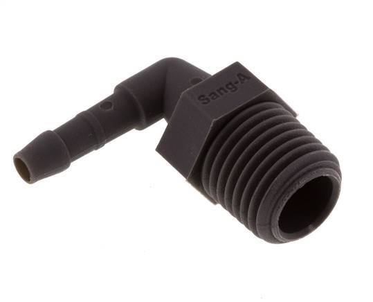 4 mm & R1/4'' PA 6 L-Slangpilaar Met Buitendraad [10 Stuks]