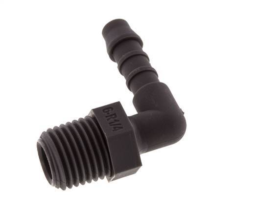 6 mm & R1/4'' PA 6 L-Slangpilaar Met Buitendraad [10 Stuks]