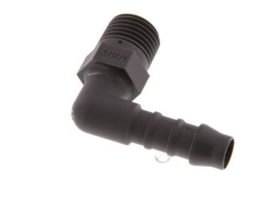 8 mm & R1/4'' PA 6 L-Slangpilaar Met Buitendraad [10 Stuks]