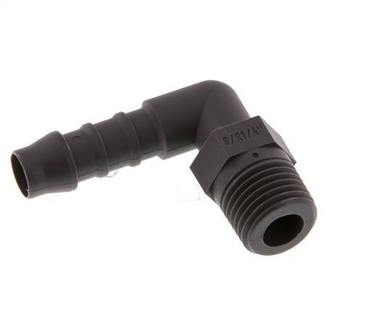 8 mm & R1/4'' PA 6 L-Slangpilaar Met Buitendraad [10 Stuks]