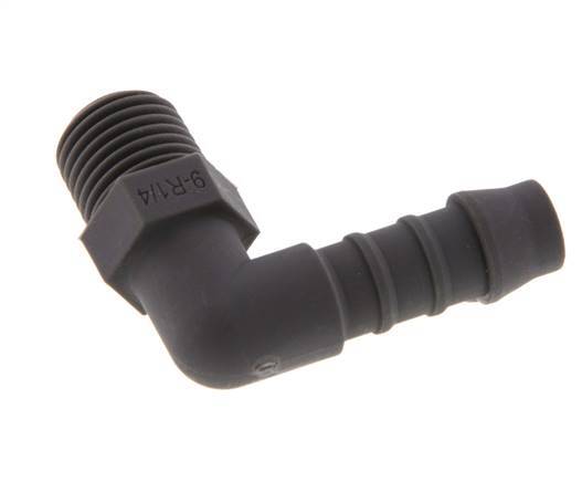 9 mm & R1/4'' PA 6 L-Slangpilaar Met Buitendraad [10 Stuks]