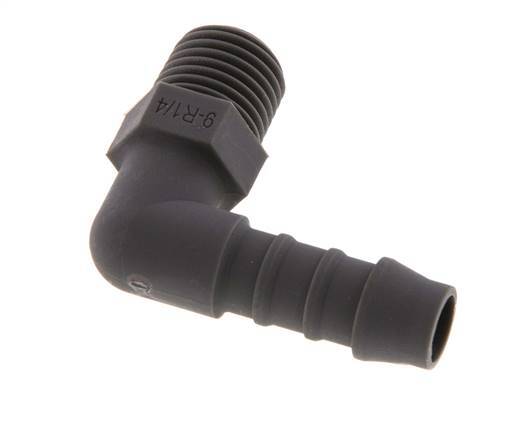 9 mm & R1/4'' PA 6 L-Slangpilaar Met Buitendraad [10 Stuks]