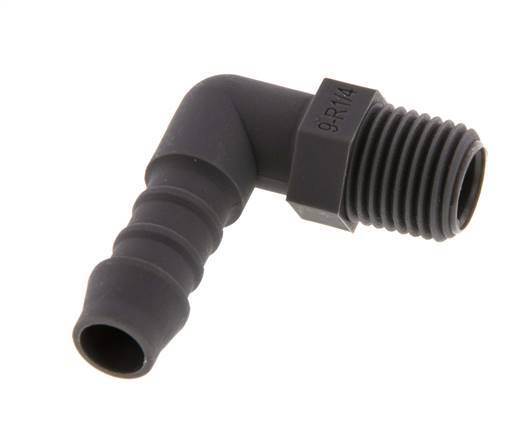 9 mm & R1/4'' PA 6 L-Slangpilaar Met Buitendraad [10 Stuks]