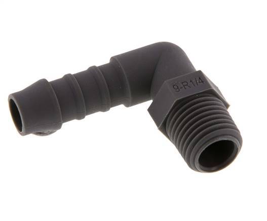 9 mm & R1/4'' PA 6 L-Slangpilaar Met Buitendraad [10 Stuks]