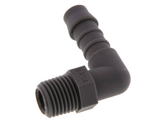 9 mm & R1/4'' PA 6 L-Slangpilaar Met Buitendraad [10 Stuks]