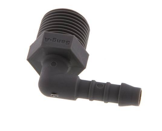 6 mm & R3/8'' PA 6 L-Slangpilaar Met Buitendraad [10 Stuks]
