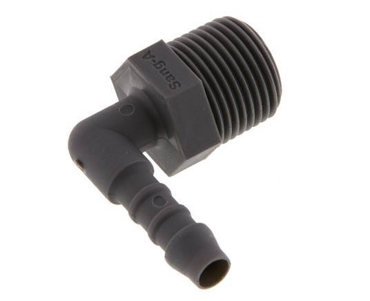 6 mm & R3/8'' PA 6 L-Slangpilaar Met Buitendraad [10 Stuks]