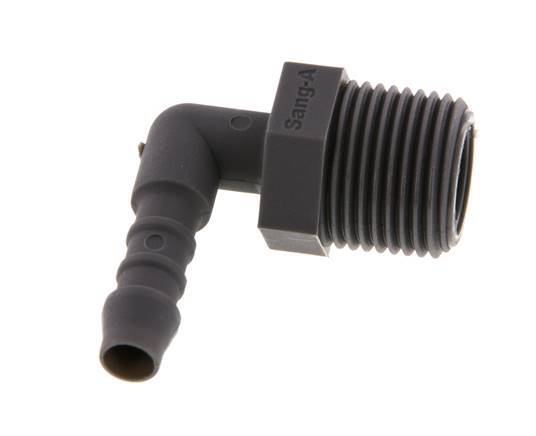 6 mm & R3/8'' PA 6 L-Slangpilaar Met Buitendraad [10 Stuks]